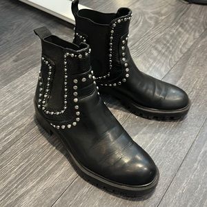 Zara Black lug boot